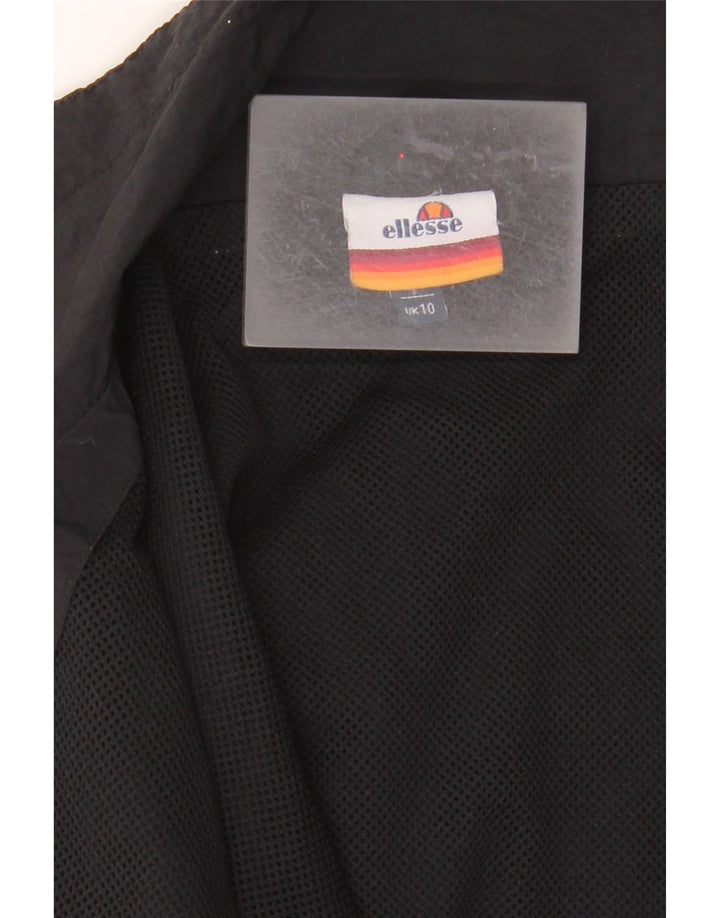 ELLESSE Veste de survêtement surdimensionnée pour femme UK 10 Small Noir