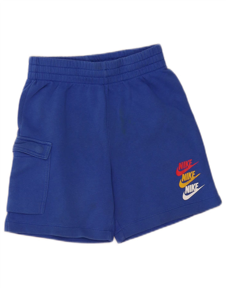 NIKE Short de sport graphique garçon 10-11 ans bleu moyen coton