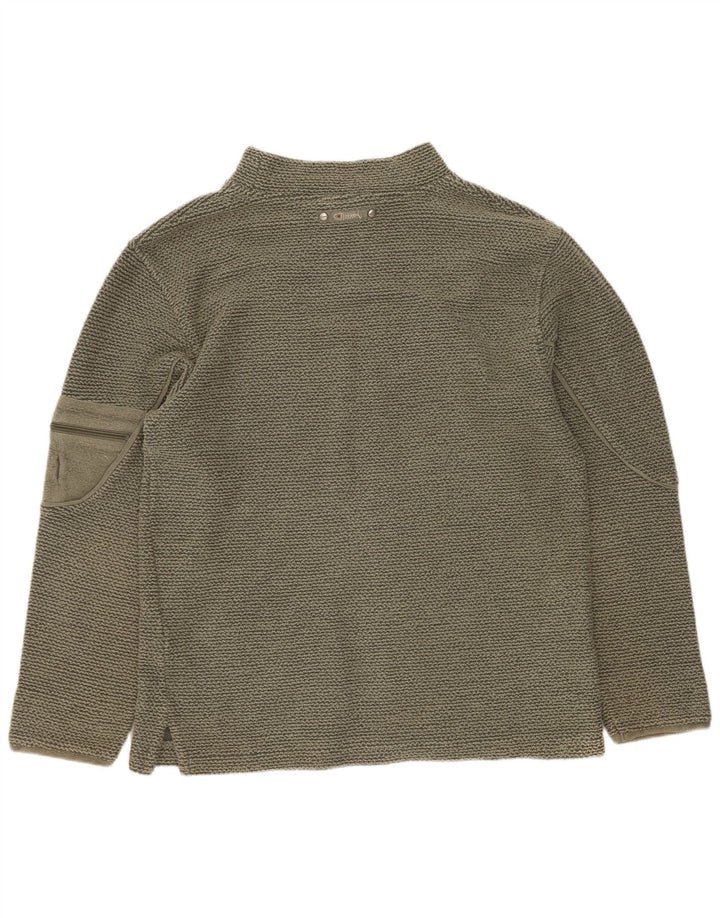 Weird Fish Sweat-Shirt Homme Petit Kaki Coton