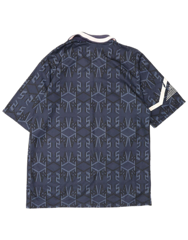 Umbro Maillot de Football Ecosse 1991-1993 Homme Bleu Marine Moyen Géométrique
