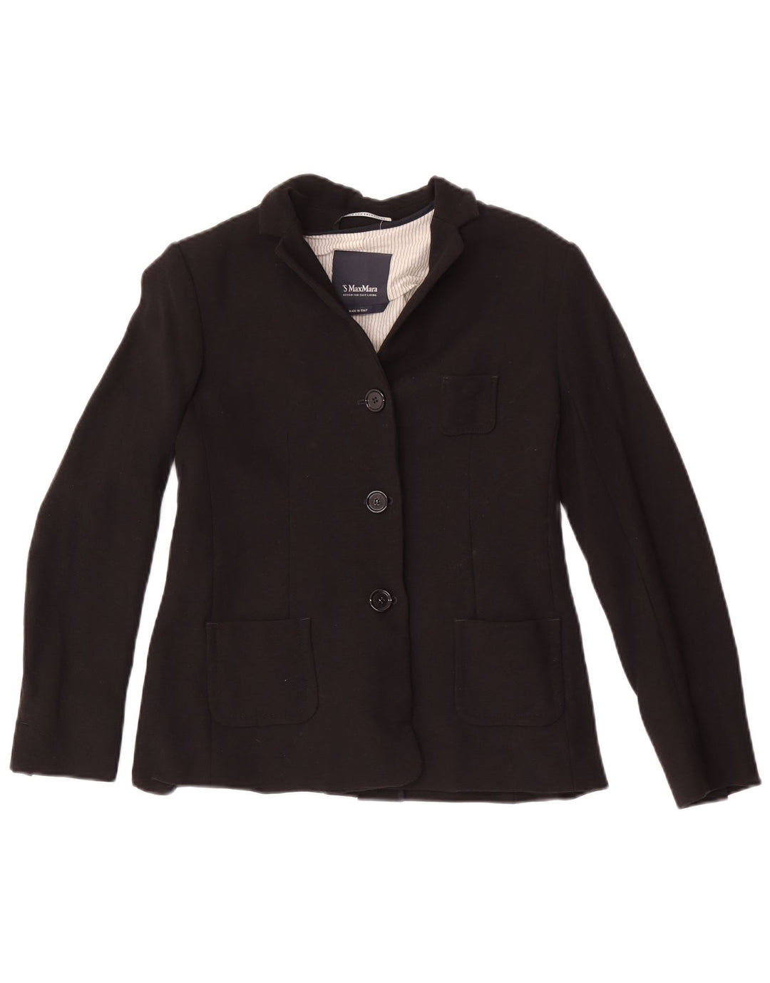 Max Mara Veste blazer à 3 boutons pour femme UK 4 XS Noir