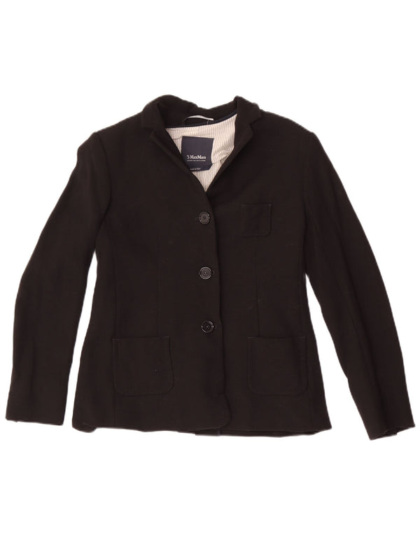 Max Mara Veste blazer à 3 boutons pour femme UK 4 XS Noir