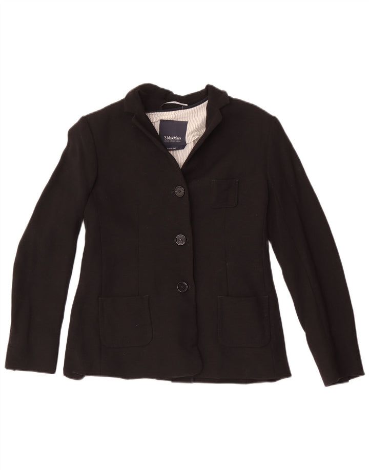 Max Mara Veste blazer à 3 boutons pour femme UK 4 XS Noir
