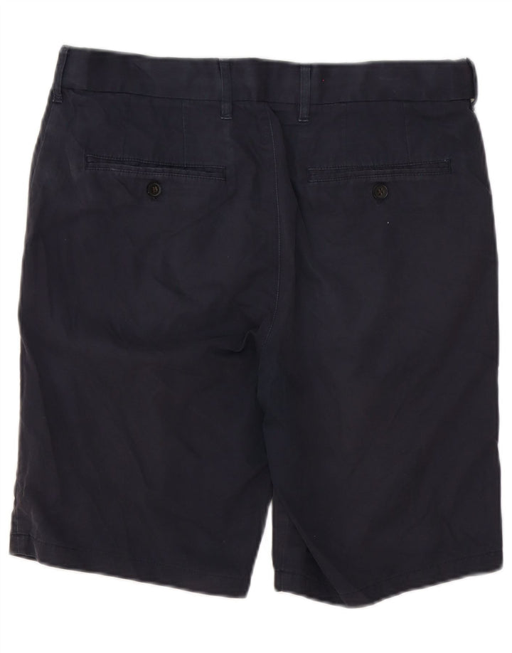 Marks & Spencer Short Chino Homme W32 Bleu Marine Moyen Coton