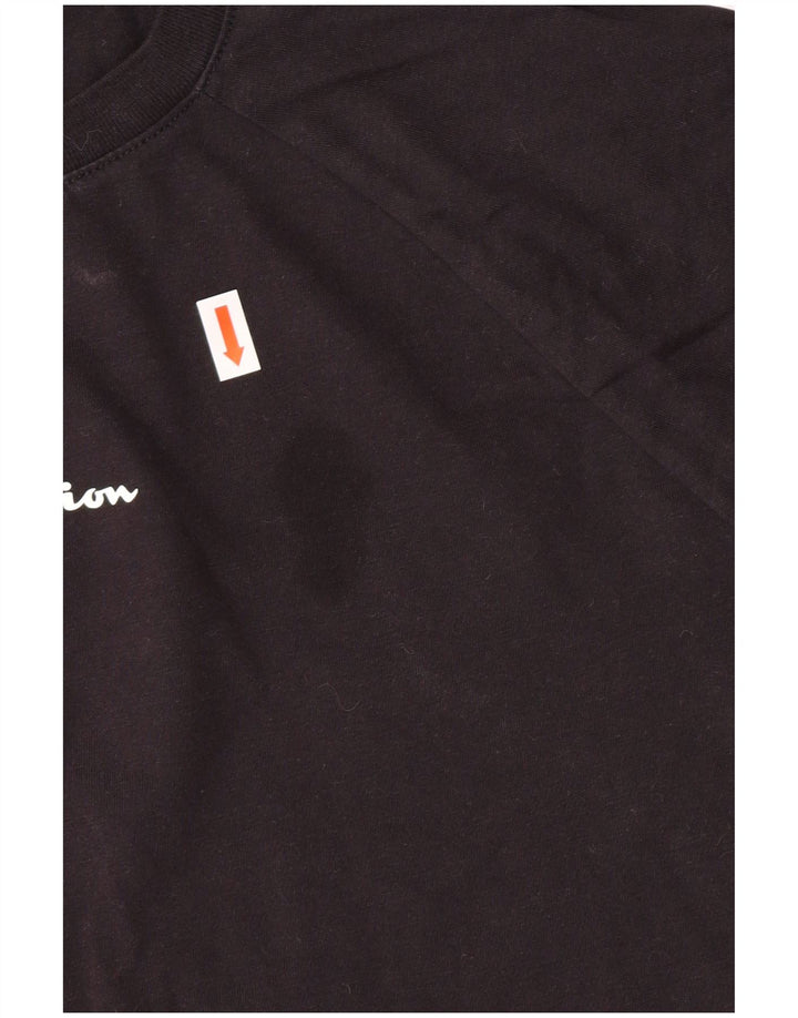 Champion T-Shirt Graphique Femme Top XL Noir Coton