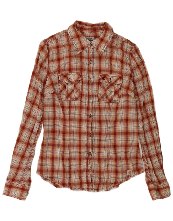 Carhartt Chemise en flanelle pour femme US 4/6 Petit carreaux rouges en coton