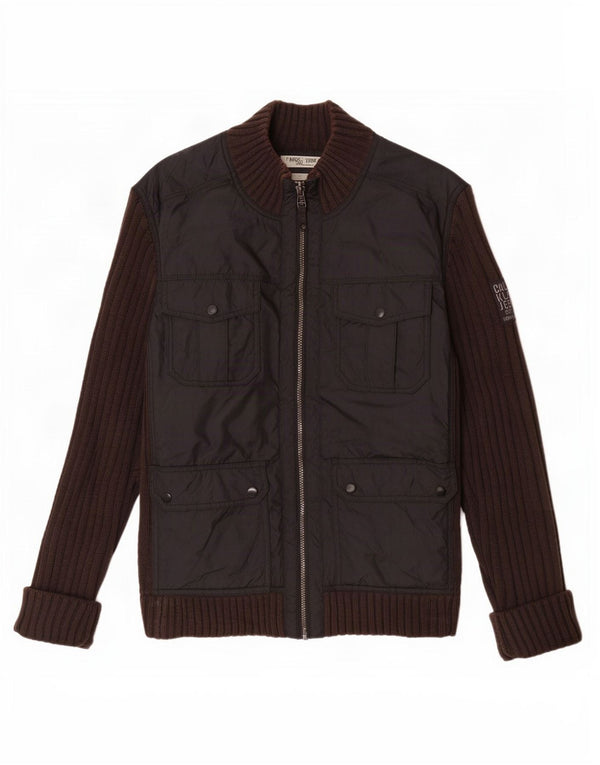Calvin Klein Jeans Cardigan pour femme UK 14 Marron moyen