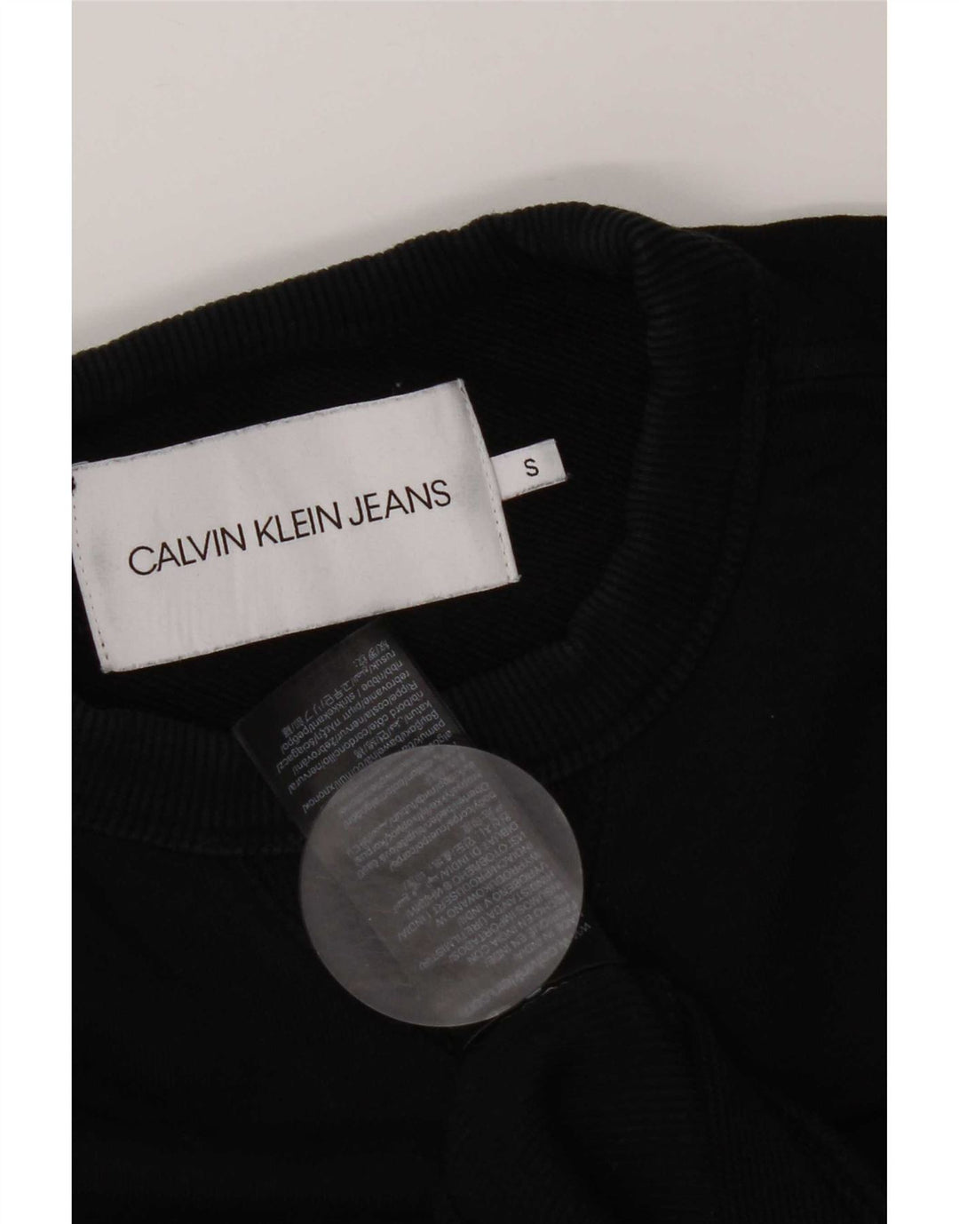 Calvin Klein Sweat-shirt graphique coupe régulière pour hommes, petit coton noir