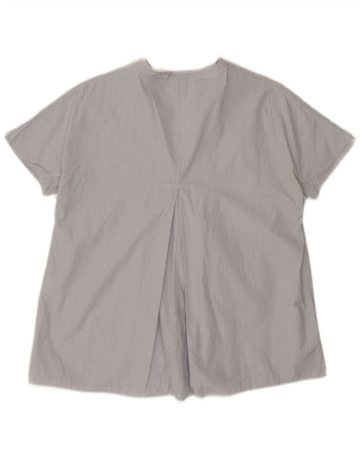 Aspesi Chemisier Femme Top EU 38 Bleu Moyen Coton Rayé