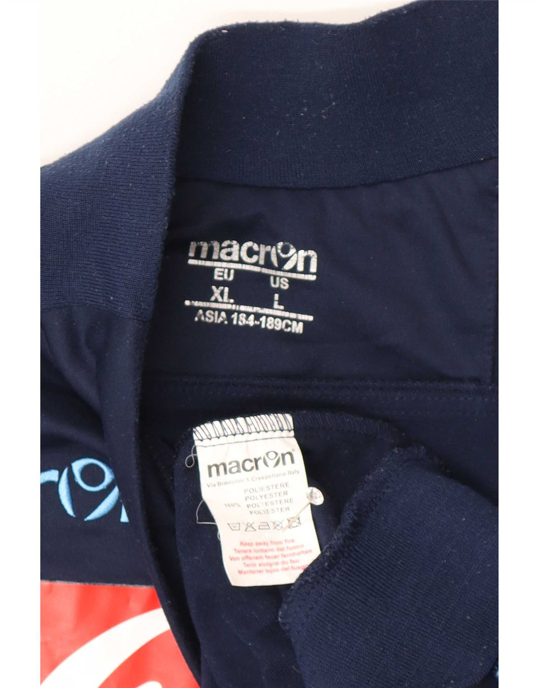 Macron Haut de Survêtement Graphique Pull Homme Bleu Marine Colorblock