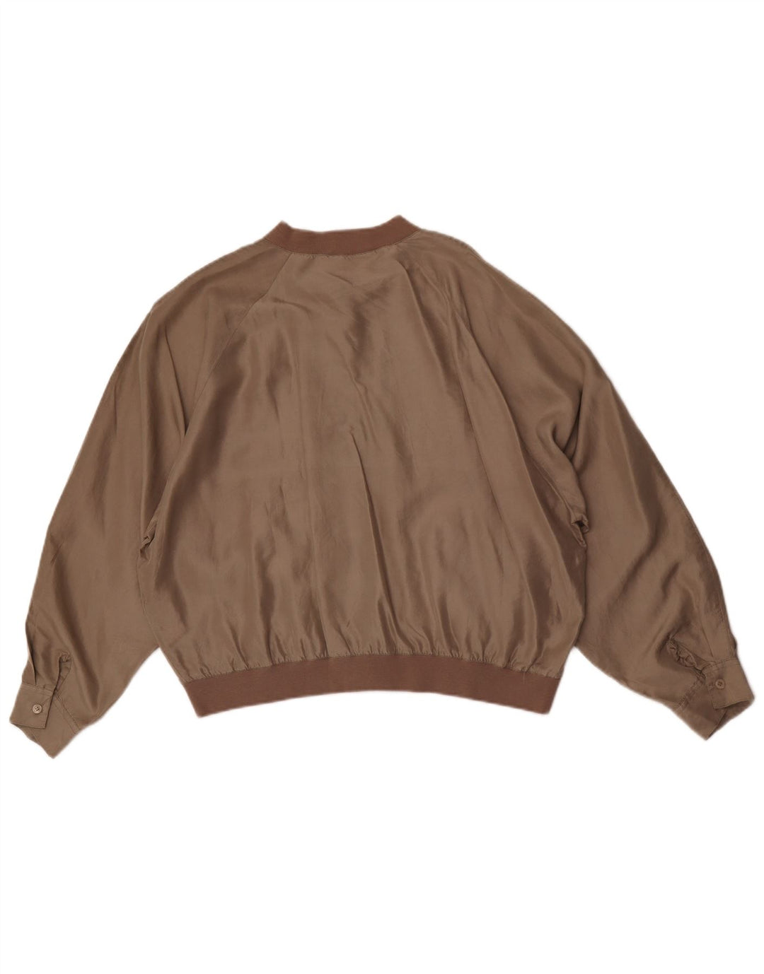 Marco Pecci Veste Bomber Oversize Femme IT 42 Soie Marron Moyen