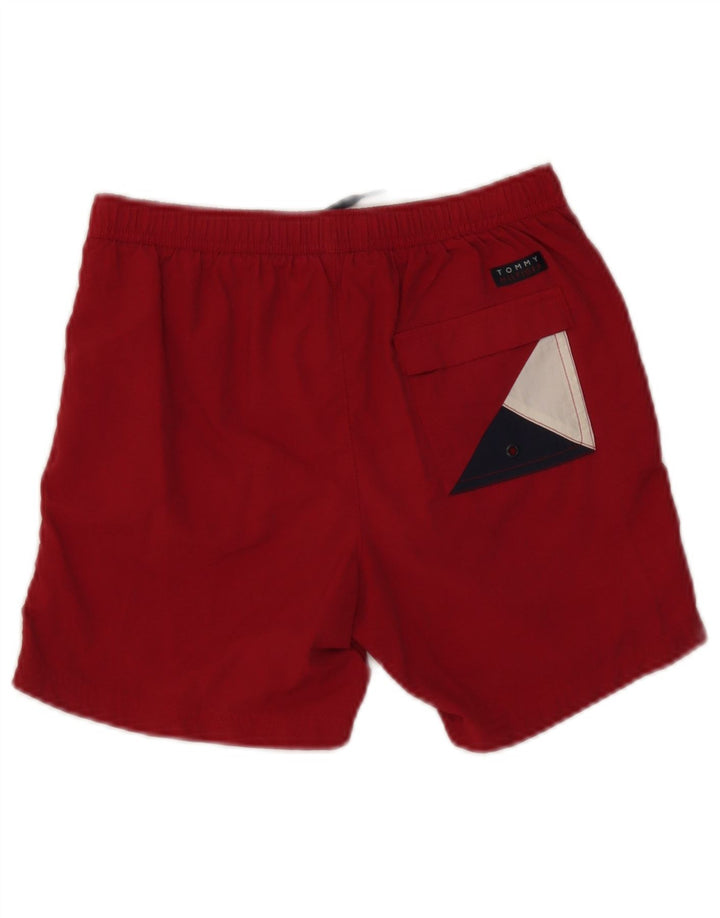 Tommy Hilfiger Short de Bain Garçon 12-13 Ans Rouge Colorblock Polyester