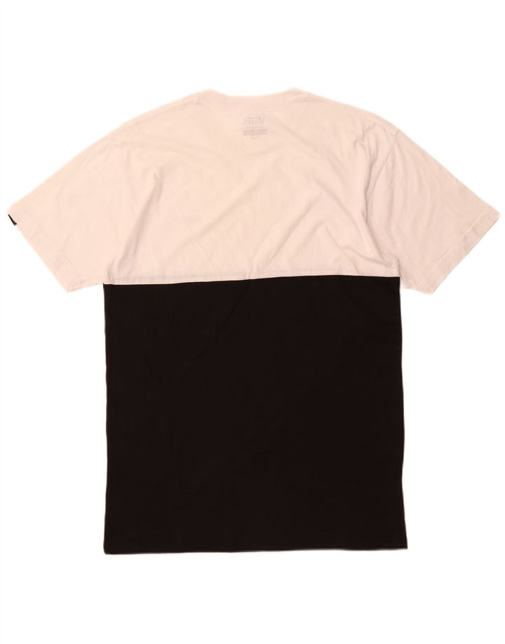 VANS T-shirt coupe classique pour hommes, blanc moyen, colour block
