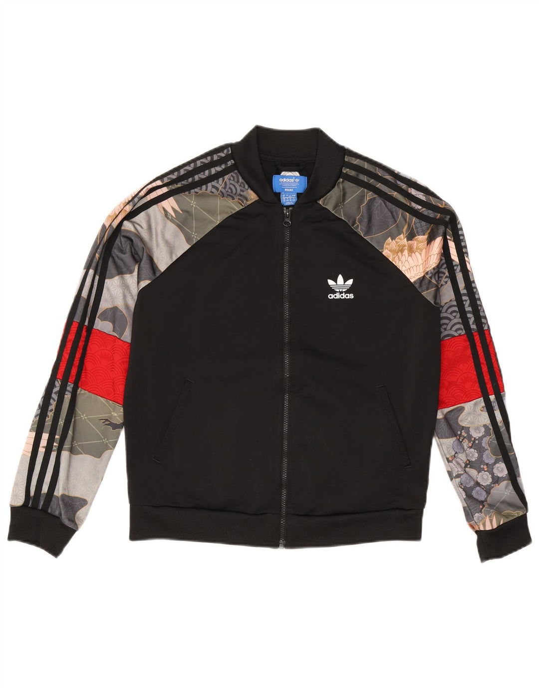 Adidas Veste de survêtement pour femme UK 12 Medium Noir Patchwork