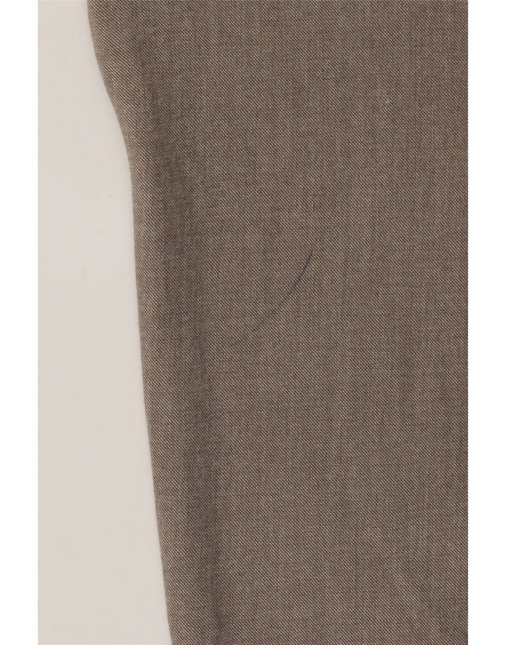 Zara Pantalon de costume slim pour homme EU 44 Large W34 L29 Marron Polyester