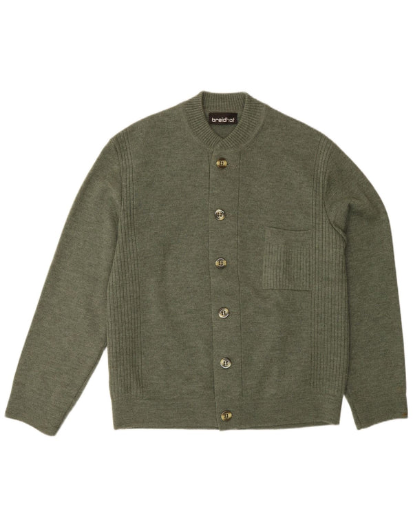 Breidhof Pull Cardigan Coupe Régulière pour Homme EU 52 Large Vert