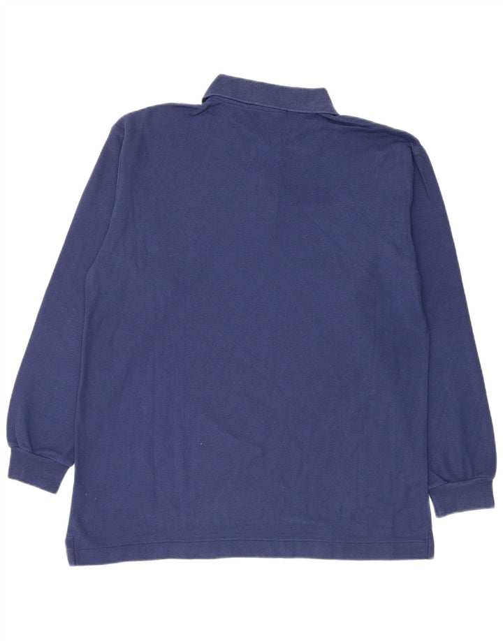 FILA Polo à Manches Longues Homme IT 48 Bleu Marine Moyen Coton