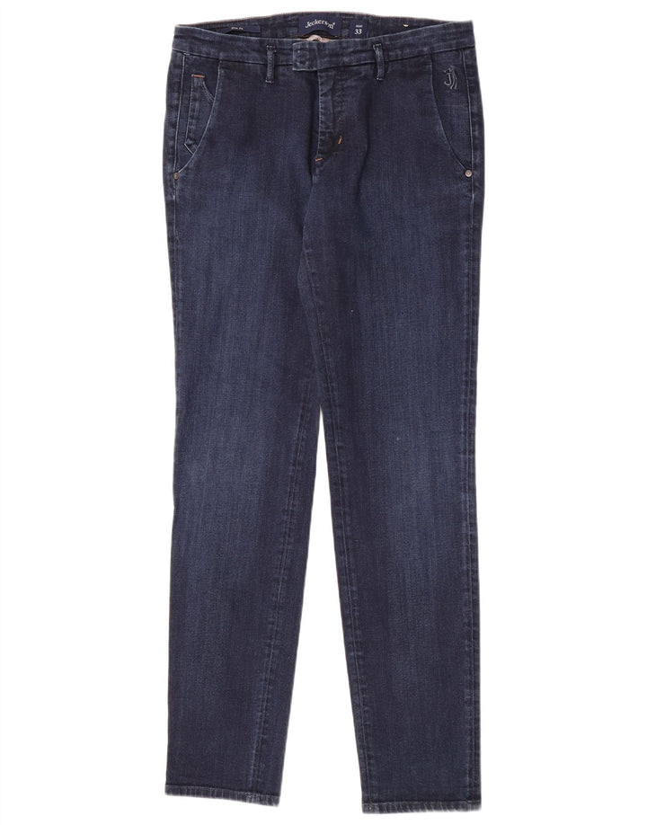 Jeckerson Jean Slim Femme W33 L33 Bleu Marine Coton