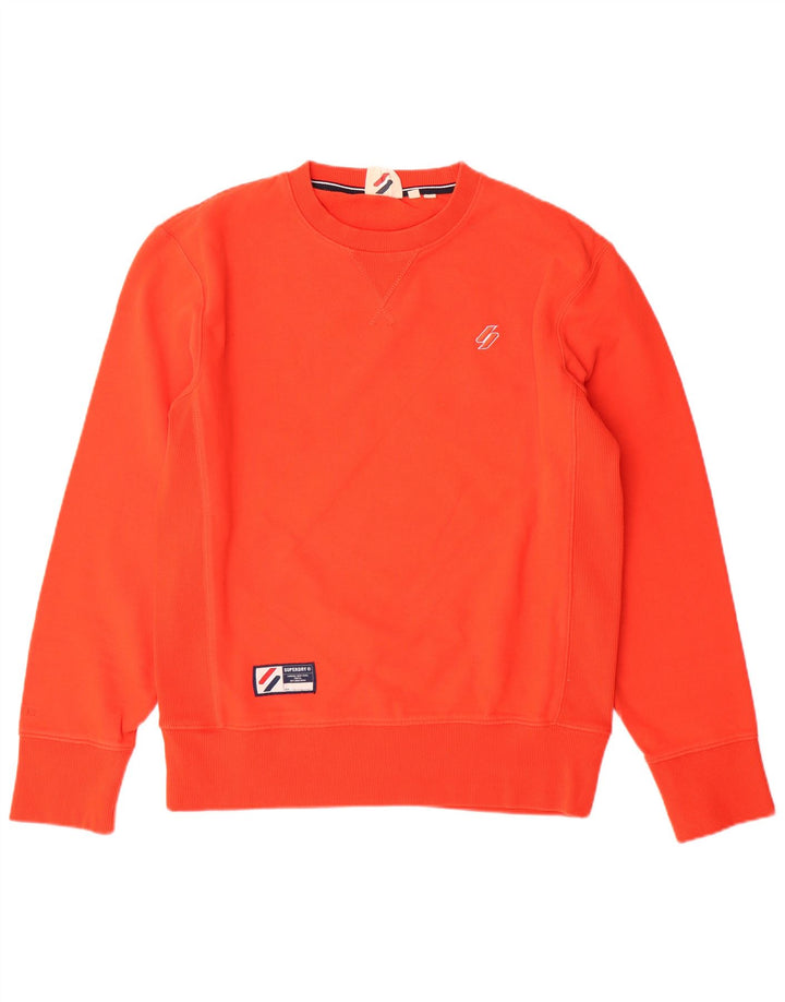 SUPERDRY Sweat-Shirt Homme Petit Orange Coton