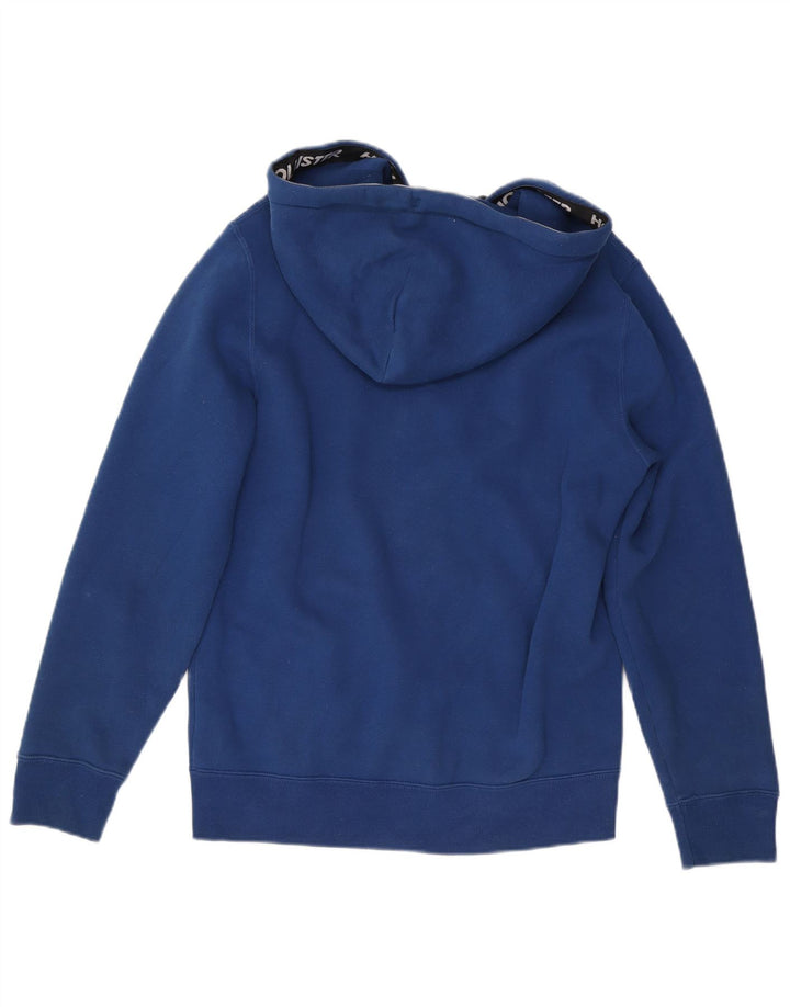 HOLLISTER Sweat à capuche zippé pour homme Bleu moyen Coton
