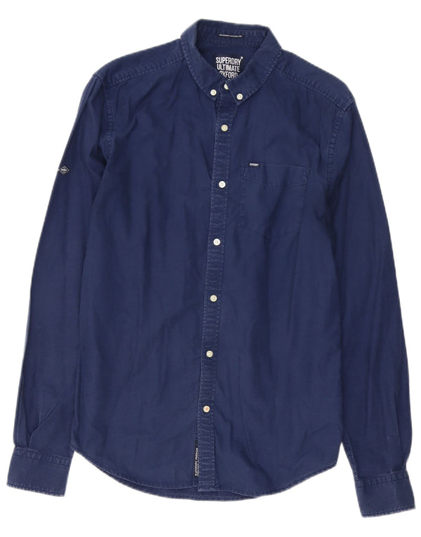 Superdry Chemise Homme Bleu Marine Moyen Coton
