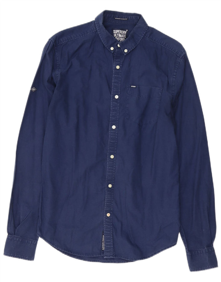 Superdry Chemise Homme Bleu Marine Moyen Coton