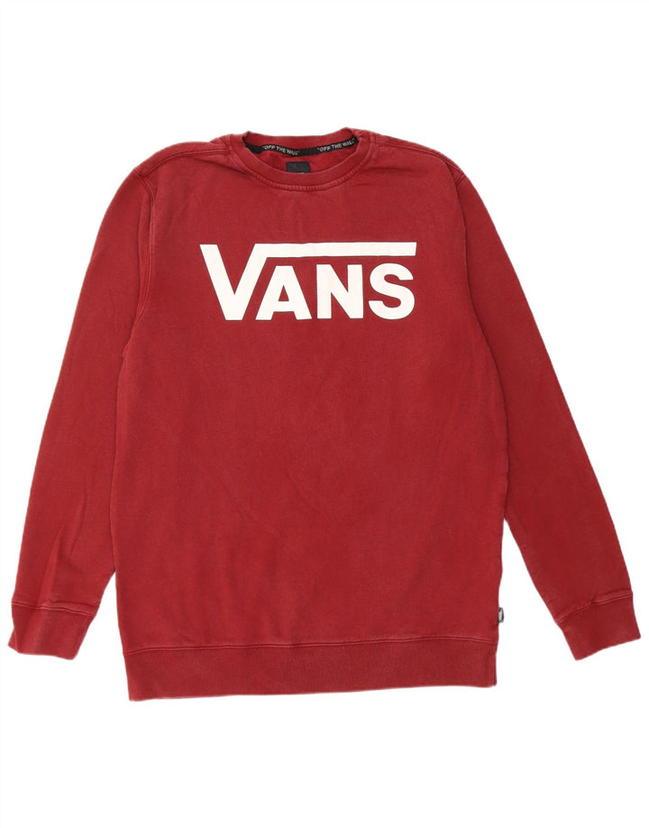 VANS Sweat-shirt graphique pour homme en coton rouge Taille L