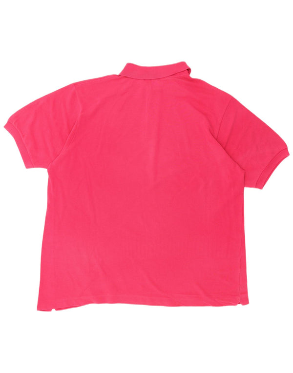 LACOSTE Mens Polo Shirt Size 7 2XL Pink Cotton