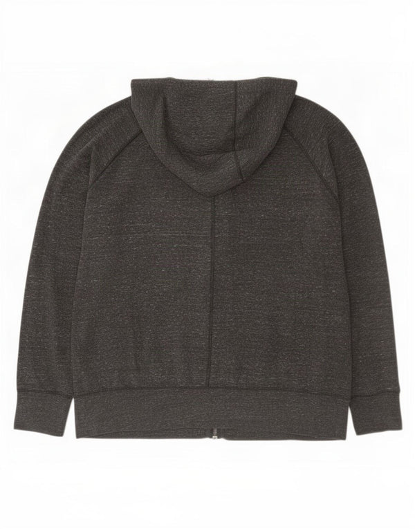 Nike Pull à capuche zippé pour femme UK 18 XL Coton moucheté gris