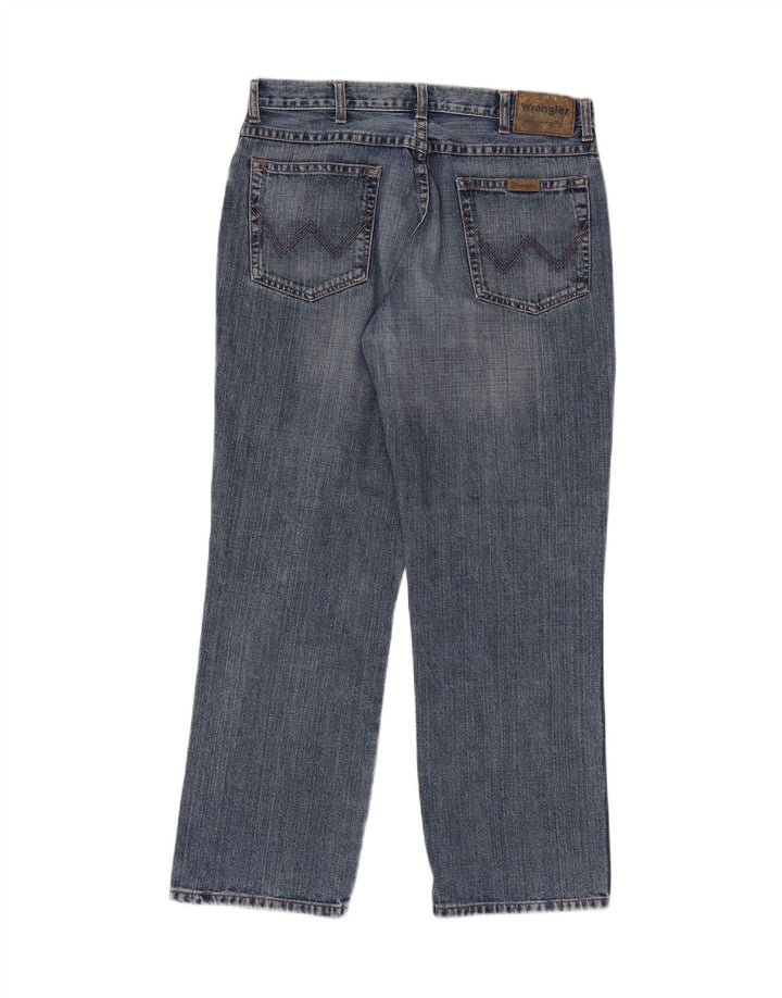 Wrangler Jean droit coupe droite W34 L30 pour homme en coton bleu