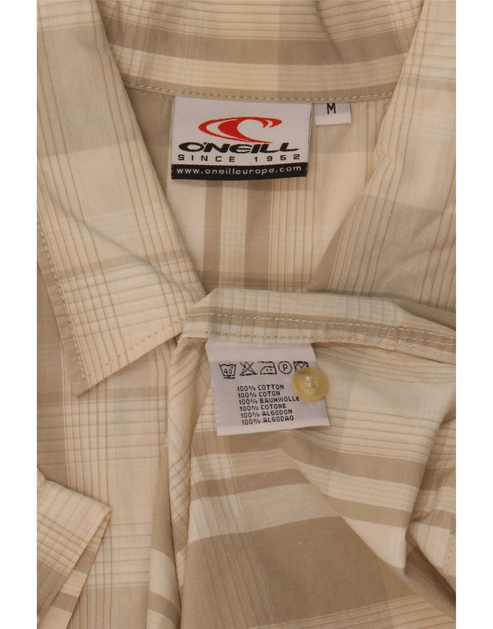 O'Neill Chemise à manches courtes homme en coton à carreaux beige moyen