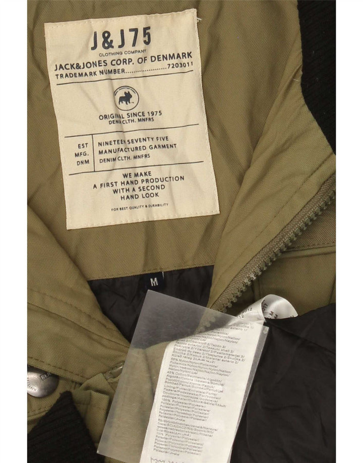Jack & Jones Veste utilitaire à capuche pour homme UK 38 Medium Khaki Nylon