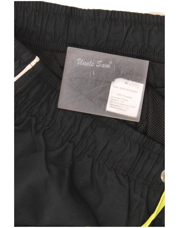 Pantalon de survêtement graphique pour hommes Oncle Sam Grand noir en polyester