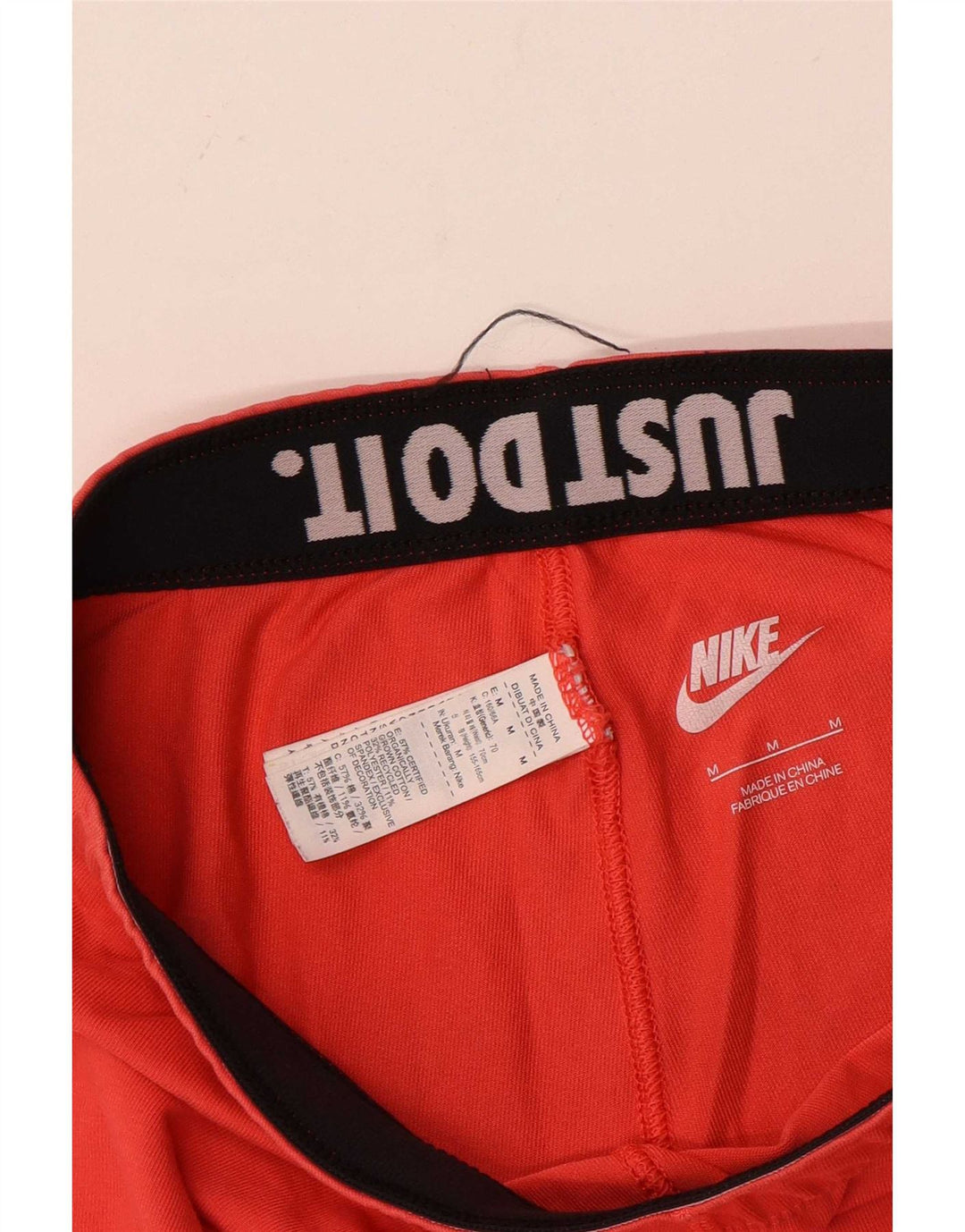 Leggings graphiques Nike pour femmes UK 14 coton rouge moyen