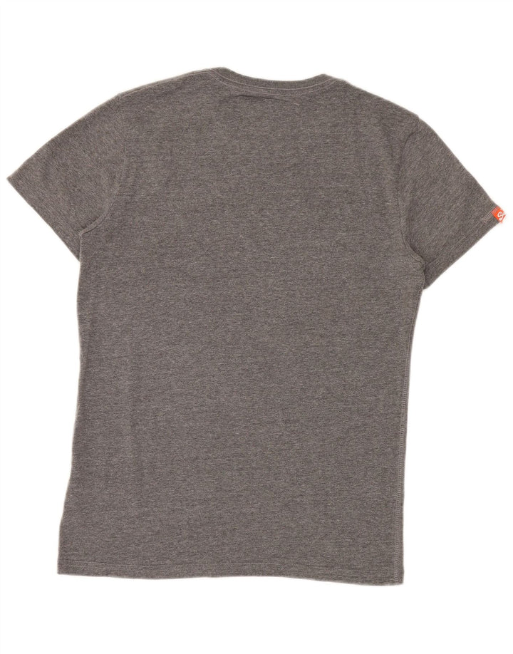 Superdry T-Shirt Graphique Homme Gris Moyen Coton