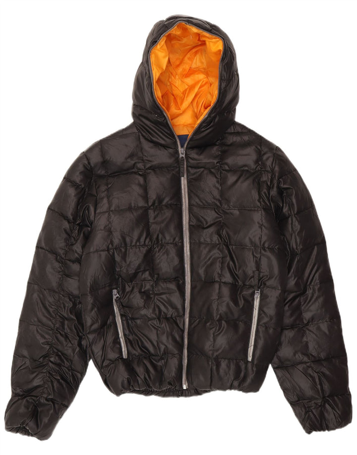 Zara Veste matelassée à capuche pour garçon 13-14 ans XL Noir Polyester