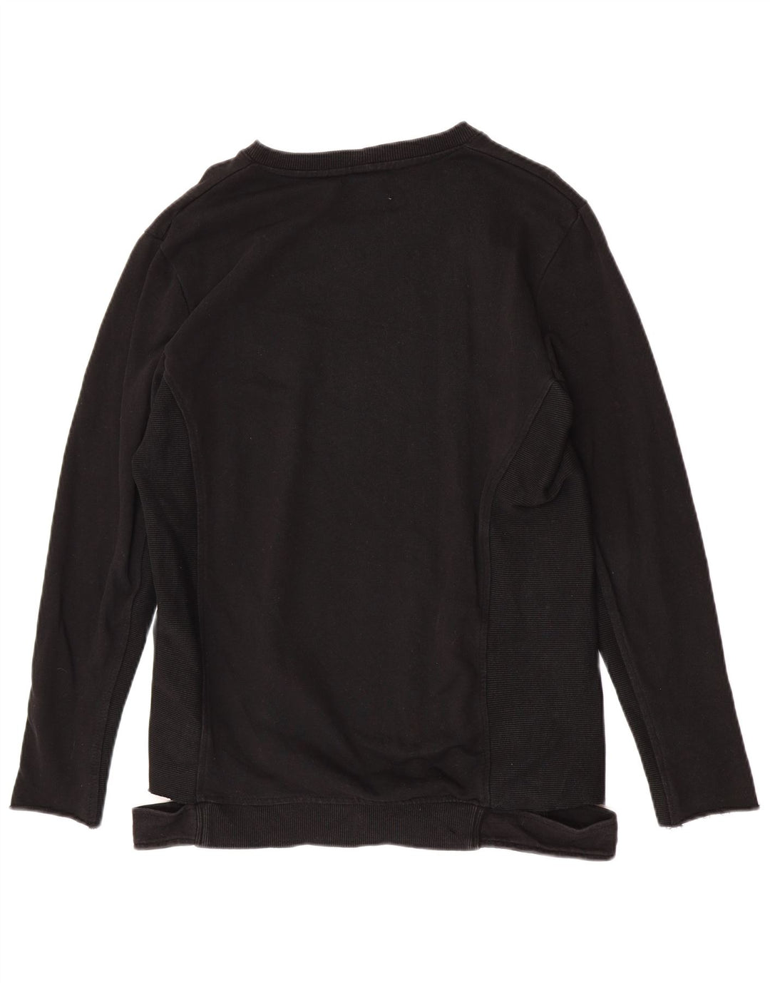 Zara Mens Sweatshirt Jumper Large Noir Coton