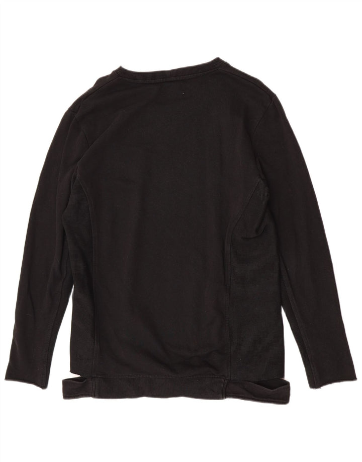 Zara Mens Sweatshirt Jumper Large Noir Coton