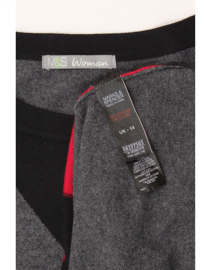 Marks & Spencer Robe pull pour femme UK 44 Gris moyen Colourblock