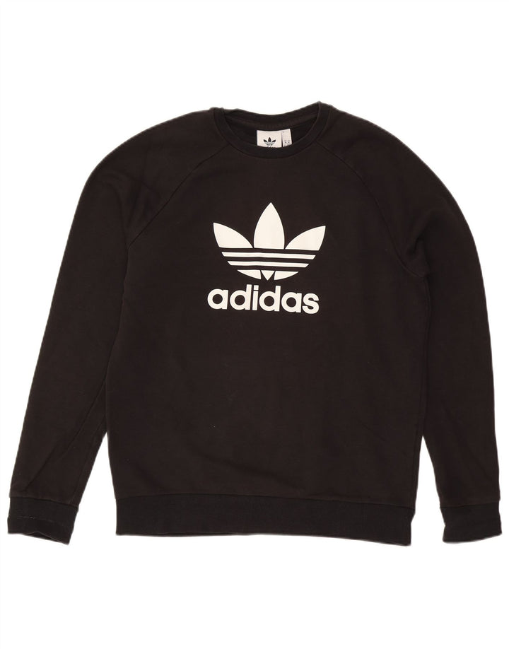 Adidas Sweat-shirt graphique pour homme en coton noir moyen