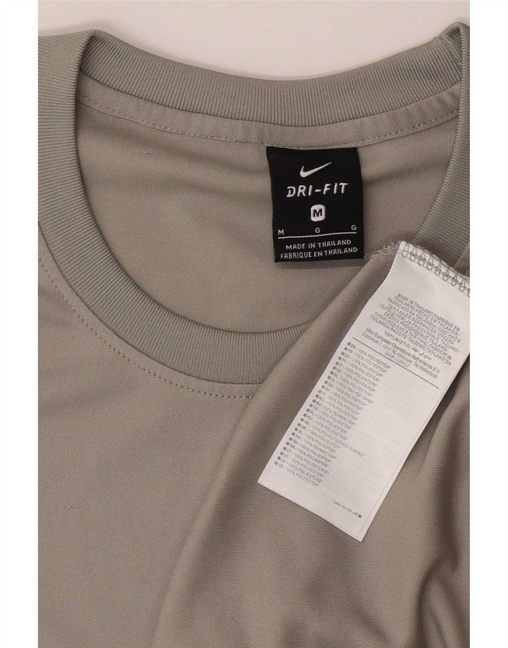Nike Hommes Dri Fit T-Shirt Haut Gris Moyen Colorblock Polyester