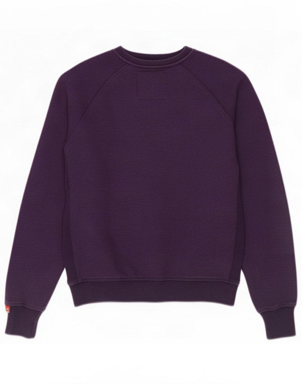 Superdry Sweat-shirt surdimensionné pour femme UK 10 Small Violet Coton