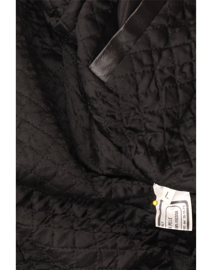 veste en cuir homme vintage UK 40 Grand cuir noir