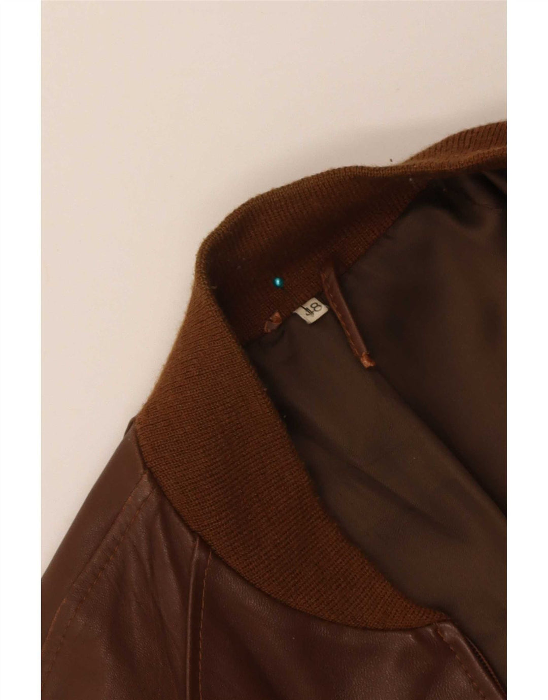 veste en cuir homme vintage IT 48 Marron moyen