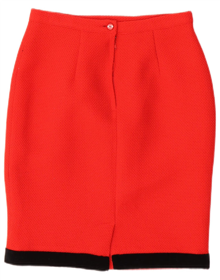 VINTAGE Ensemble jupe 2 pièces pour femme IT 44 Medium W26 Rouge Polyester
