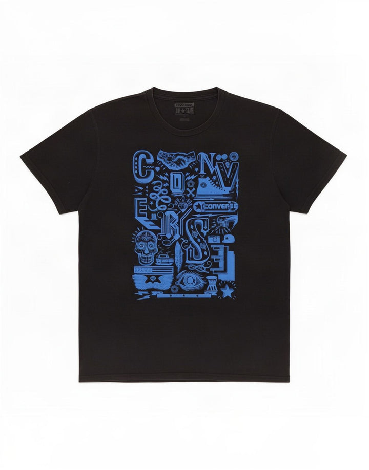 Converse T-Shirt Graphique Homme Noir Moyen