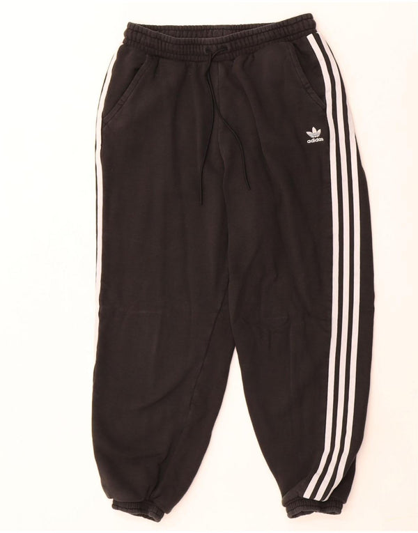 Adidas Pantalon de survêtement pour femme Joggers UK 14 Medium Noir Coton