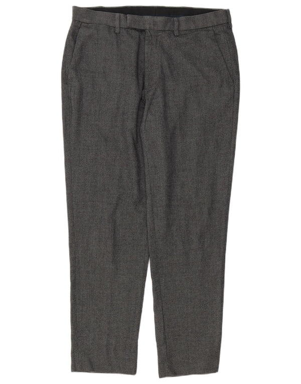 Marks & Spencer Pantalon de costume coupe ajustée pour homme W34 L28 Gris Polyester