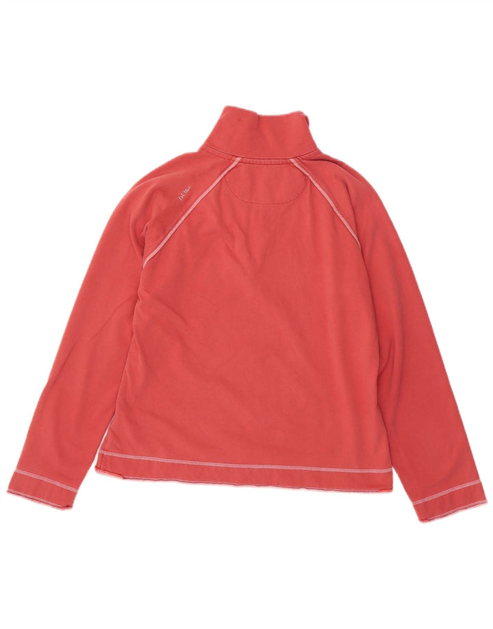 FAT FACE Sweat-shirt graphique à col zippé pour femme UK 12 Rose moyen