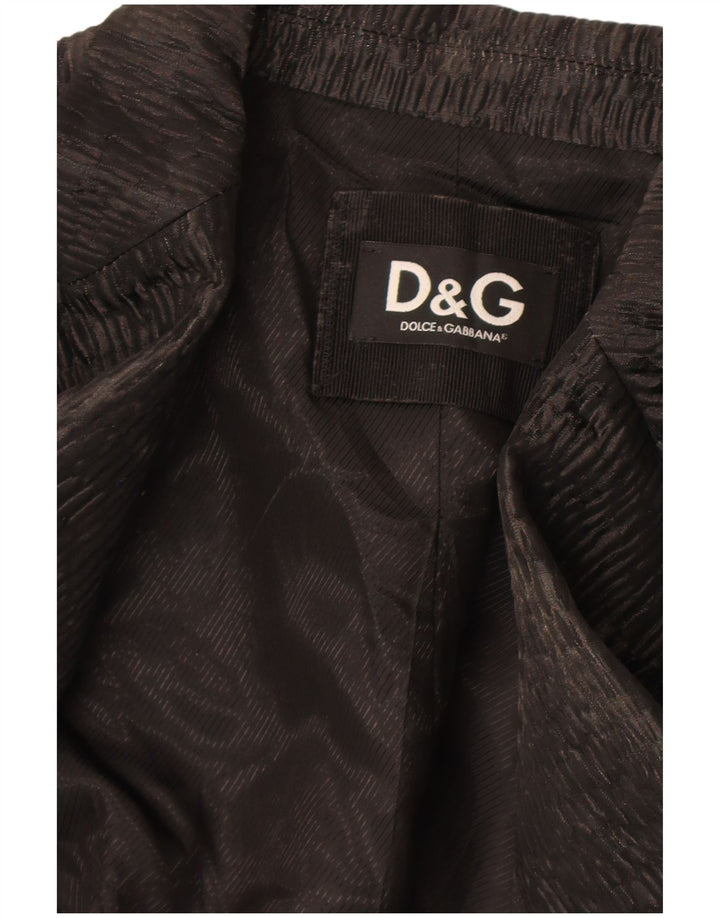 Dolce & Gabbana Veste blazer à 2 boutons pour femme IT 42 Polyester noir moyen